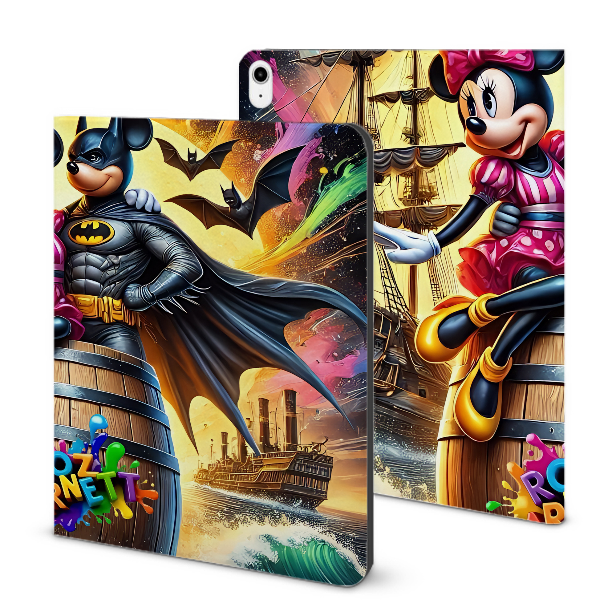 （画像用） ミッキーマウス Mickey Mouse IPadケース ペンホルダー付き ブックスタイルデザイン